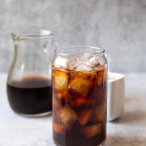 iced cold brew coffee black