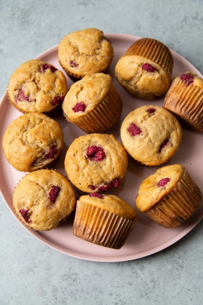 Banana Raspberry Buttermilk Muffins The Little Epicurean