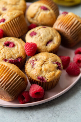 Banana Raspberry Buttermilk Muffins The Little Epicurean 