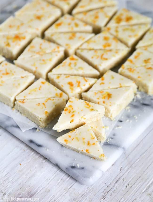 Triple Citrus Shortbread Bars The Little Epicurean