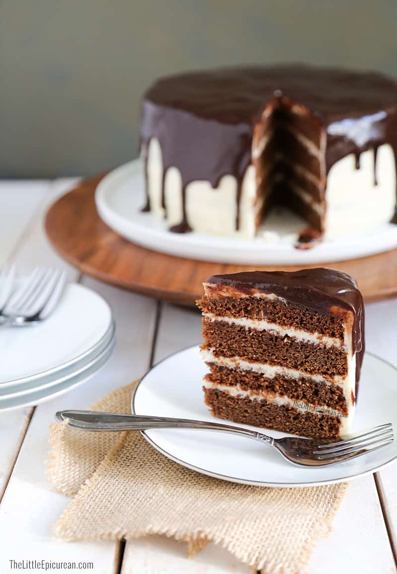 Irish Whiskey and Stout Chocolate Cake- The Little Epicurean