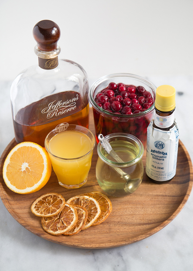 Cranberry Orange Bourbon Cocktail- The Little Epicurean