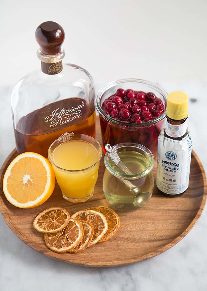Cranberry Orange Bourbon Cocktail- The Little Epicurean