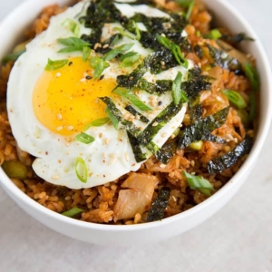 Baked Kimchi "Fried" Rice