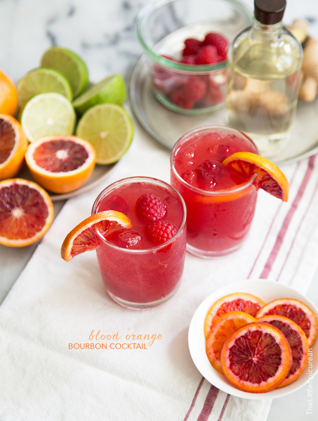 Blood Orange Bourbon Cocktail- The Little Epicurean