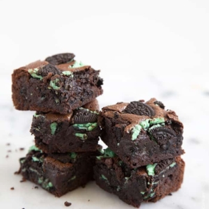 Mint Oreo Brownies