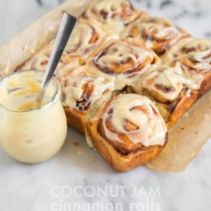 Coconut Jam Cinnamon Rolls | the little epicurean