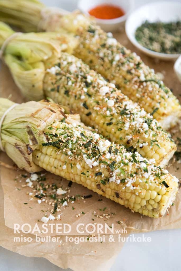 Roasted Corn with miso butter | the little epicurean