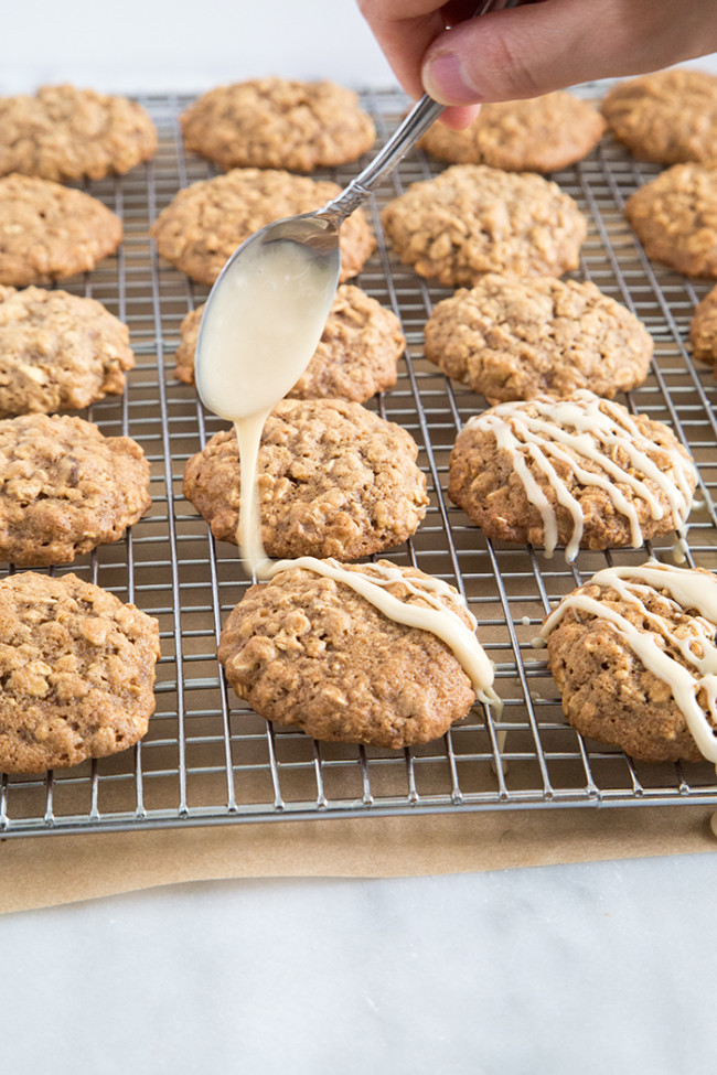 Apple Walnut Oatmeal Cookies- The Little Epicurean