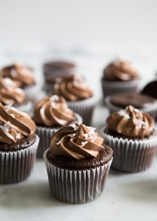 Mini Chocolate Cupcakes-The Little Epicurean