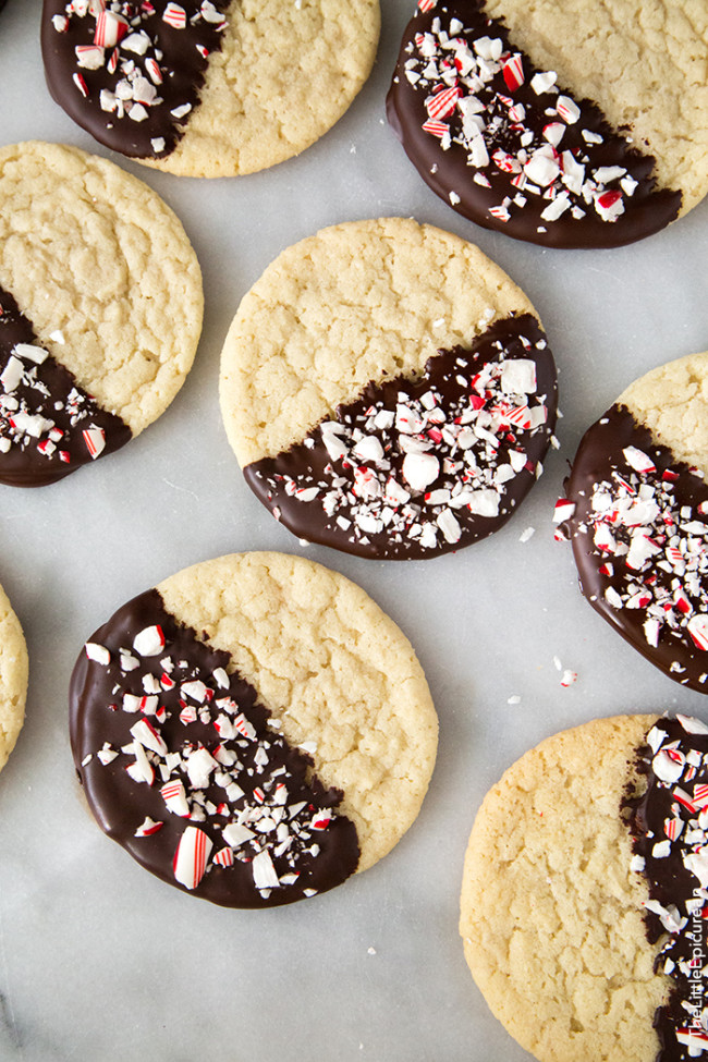 Peppermint Chocolate Sugar Cookies-The Little Epicurean