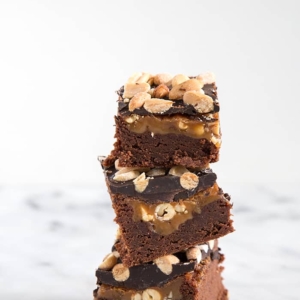 Peanut Caramel Brownies