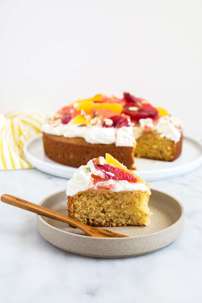 Almond Honey Cake with Citrus- The Little Epicurean