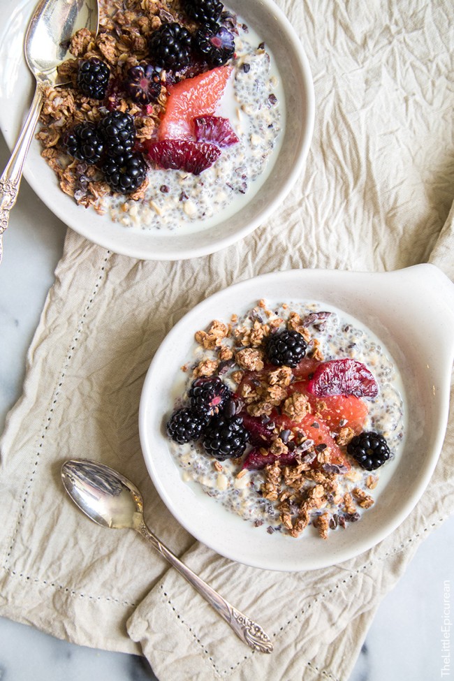 Chia Oatmeal Breakfast Bowl- The Little Epicurean