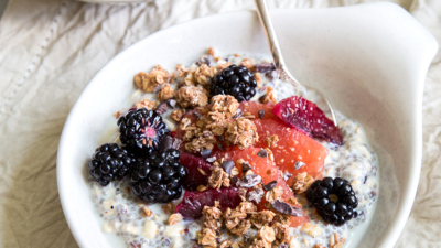 Chia Oatmeal Breakfast Bowl- The Little Epicurean