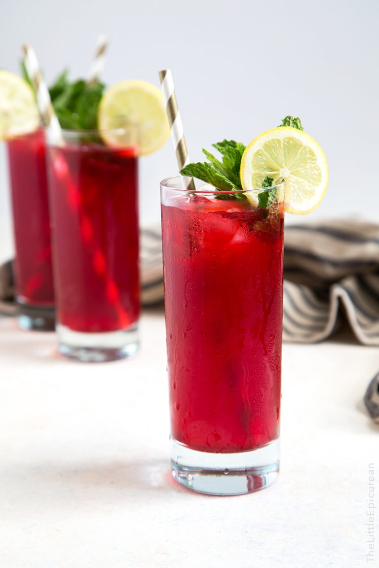 Mint Hibiscus Lemonade The Little Epicurean