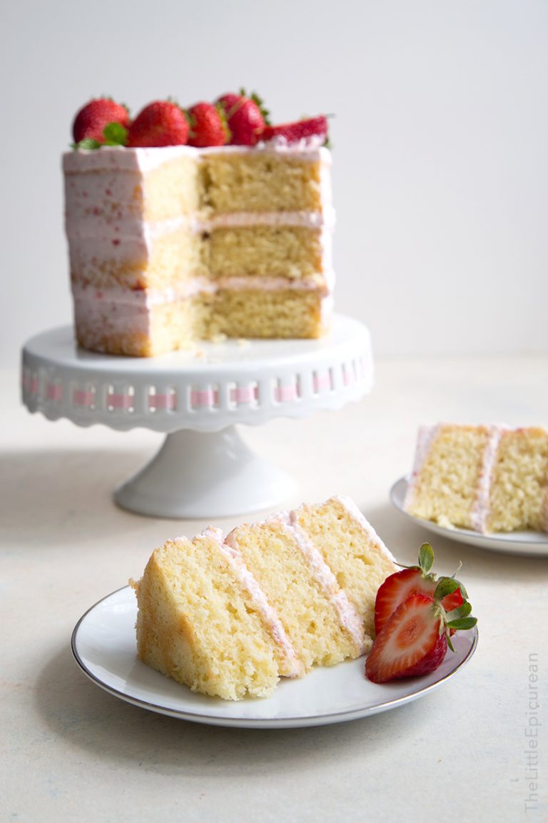 Strawberry Lemon Olive Oil Cake- The Little Epicurean