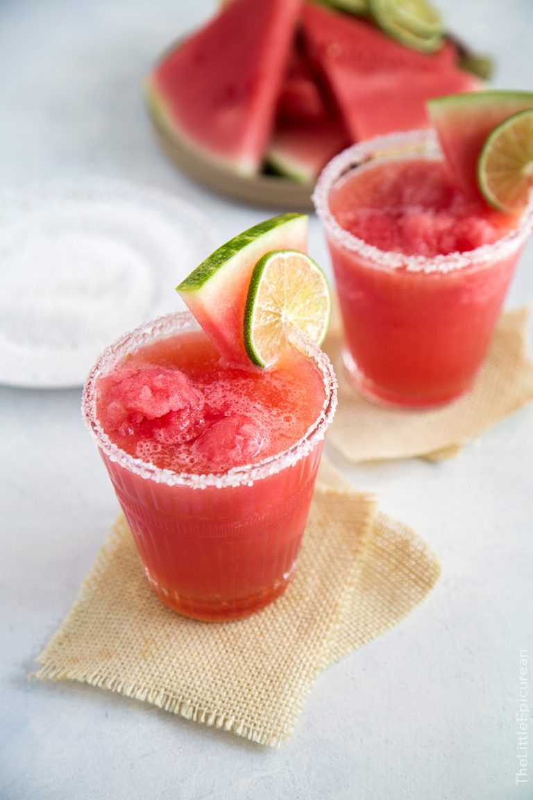 Frozen Strawberry Margarita- The Little Epicurean