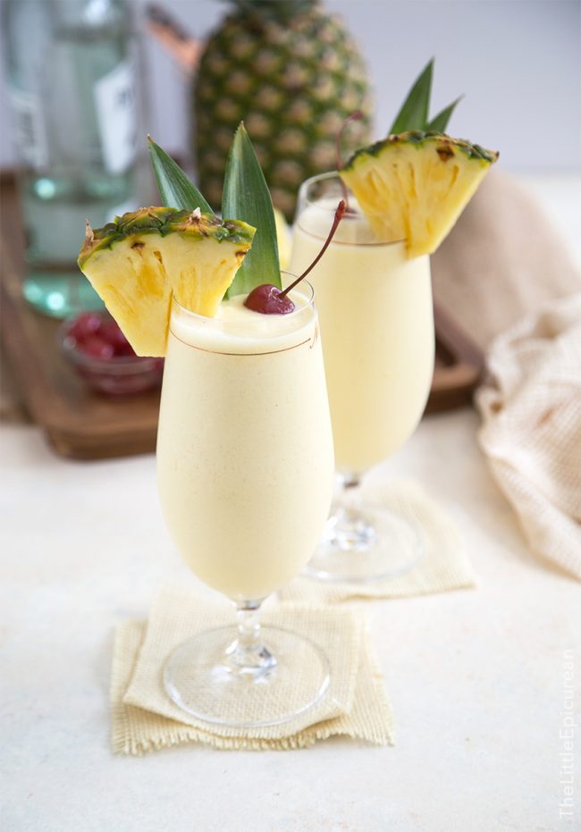 Frozen Pina Colada (plus virgin version)- The Little Epicurean