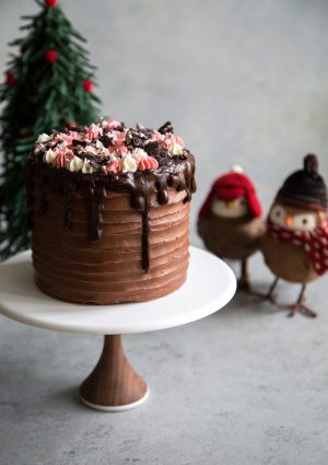 Candy Cane Cookies and Cream Cake- The Little Epicurean