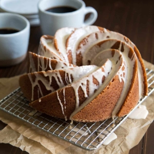 Eggnog Bundt Cake with Rum Glaze