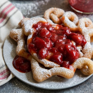 Strawberry Funnel Cake