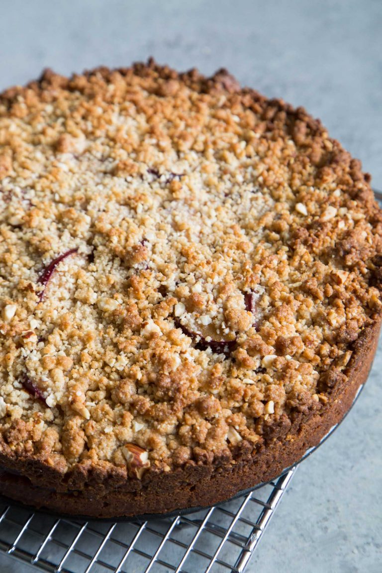 Almond Plum Cake with Almond Crumble-The Little Epicurean