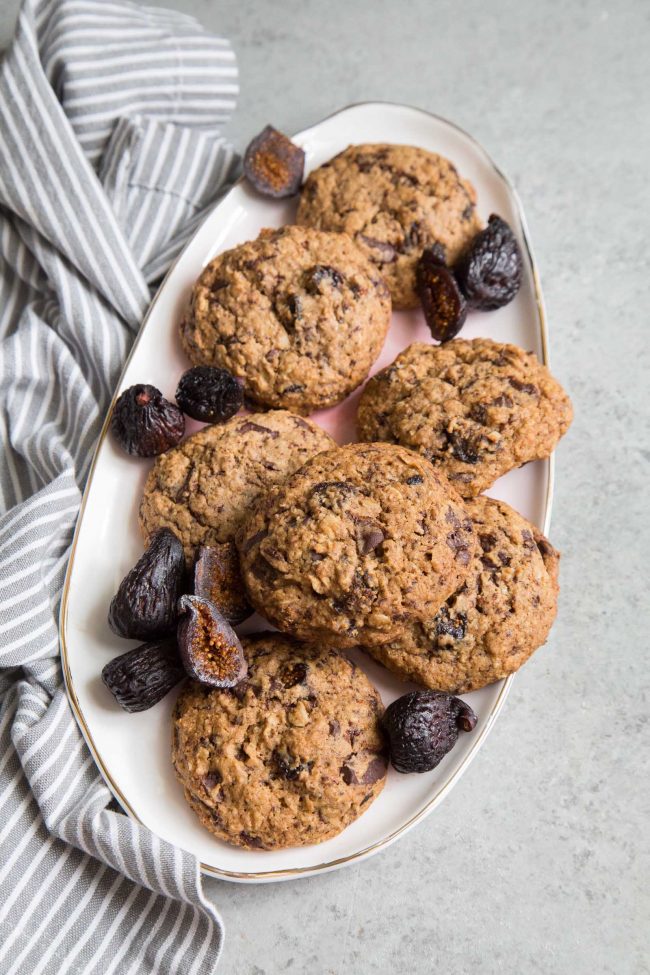Oatmeal Fig Cookies with Chocolate Chunks- The Little Epicurean
