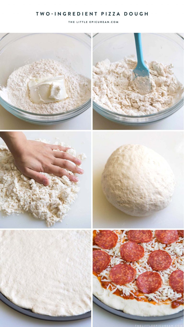 Two Ingredient Pizza Dough- The Little Epicurean