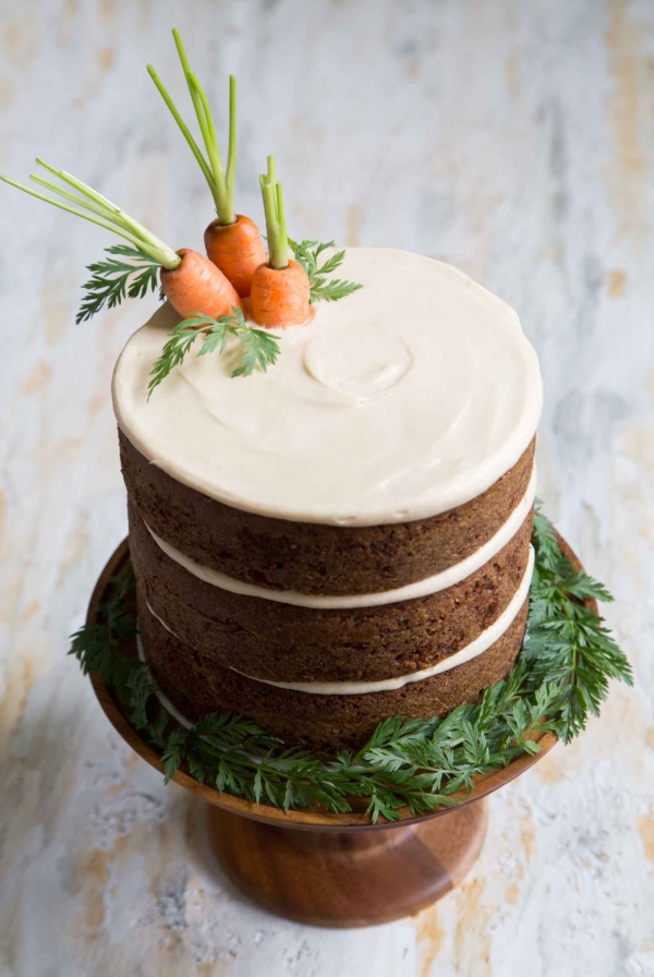 Carrot Cake with Brown Sugar Cream Cheese Frosting