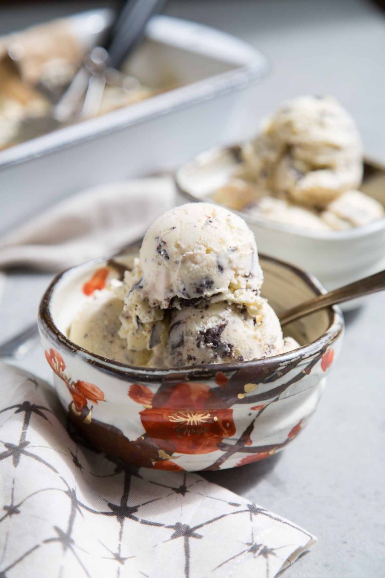 Ricotta Ice Cream with Chocolate Chunks- The Little Epicurean