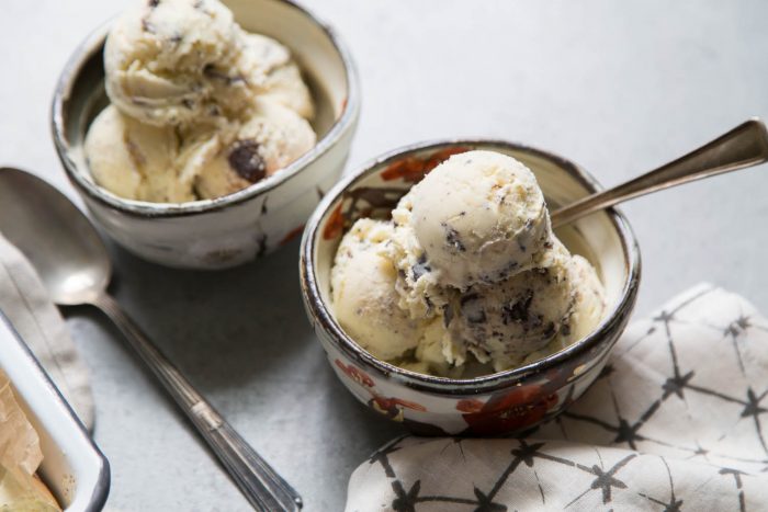 Ricotta Ice Cream with Chocolate Chunks- The Little Epicurean