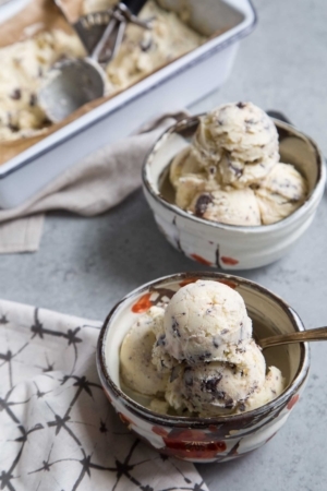 Ricotta Ice Cream With Chocolate Chunks- The Little Epicurean