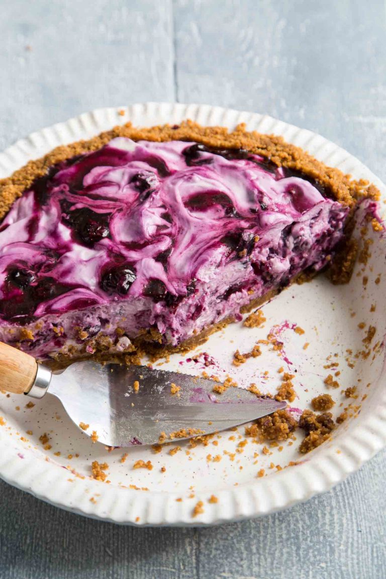 Blueberry Icebox Pie with Gingersnap Crust- The Little Epicurean
