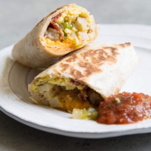 Sausage Bacon Breakfast Burrito