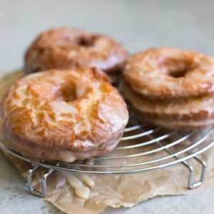 Sweet Potato Cake Doughnuts with Maple Glaze