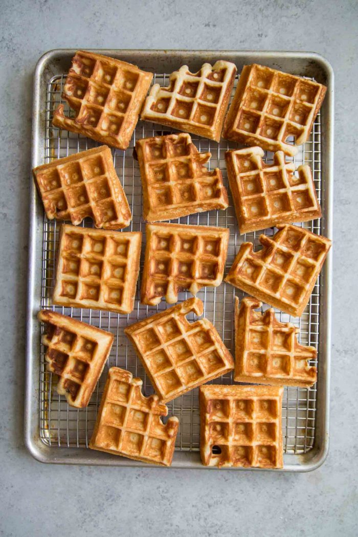 Spiced Buttermilk Waffles with Cranberry Maple Syrup - The Little Epicurean