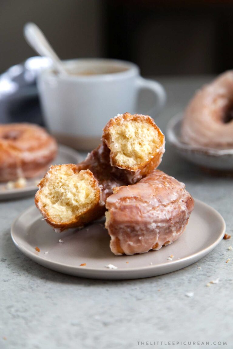 Brown Butter Glazed Old Fashioned Donuts - The Little Epicurean