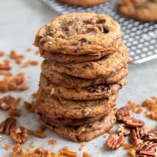 Pecan Toffee Chocolate Chunk Cookies - The Little Epicurean