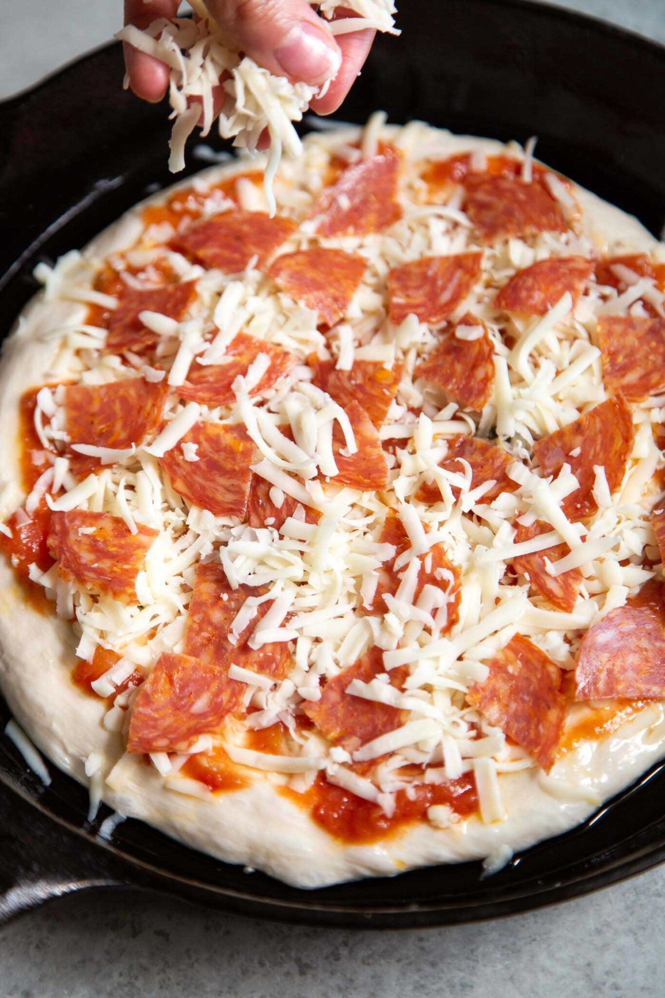 Cast Iron Skillet Pizza - The Little Epicurean