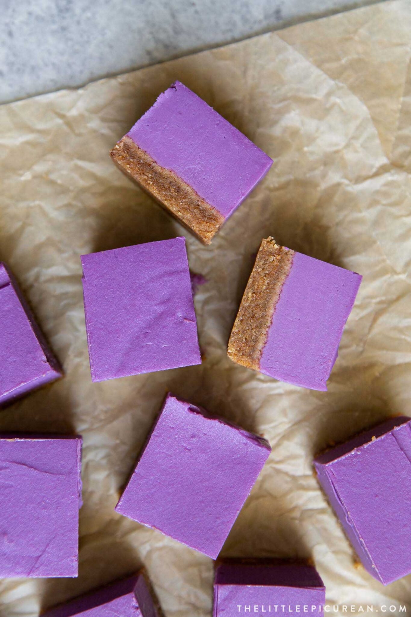 Purple Sweet Potato Pie Bars - The Little Epicurean