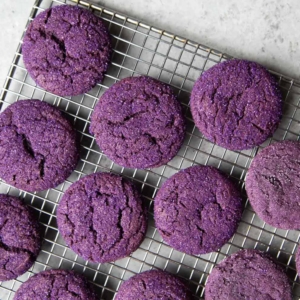 Crinkle Ube Sugar Cookies