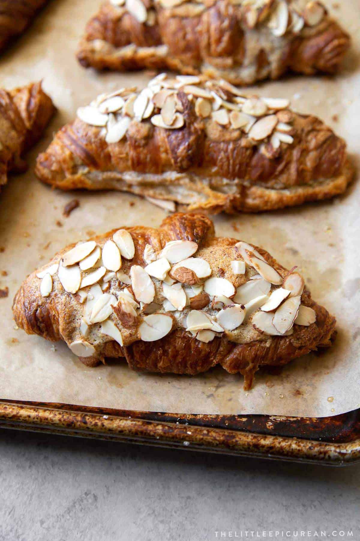 Kitchen Sanctuary on X: These Almond croissants are stuffed with