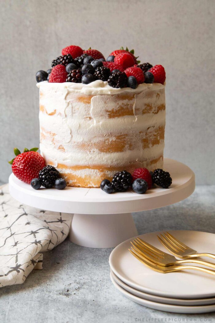 Coconut Cake Whipped Cream Frosting - The Little Epicurean